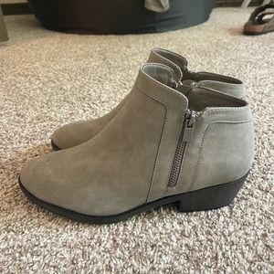 gray ankle boots
